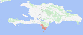 Range map of Amphisbaena hyporissor